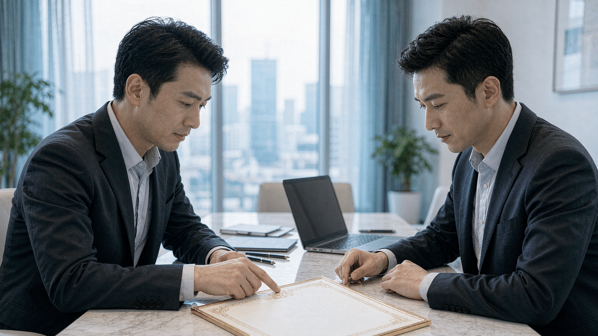 顾问与企业负责人核对金蝶授权证书